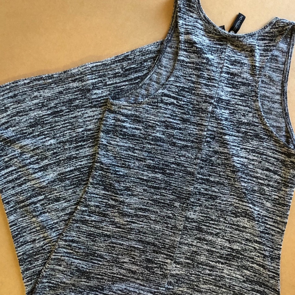 Colton On Large long gray and white summer dress